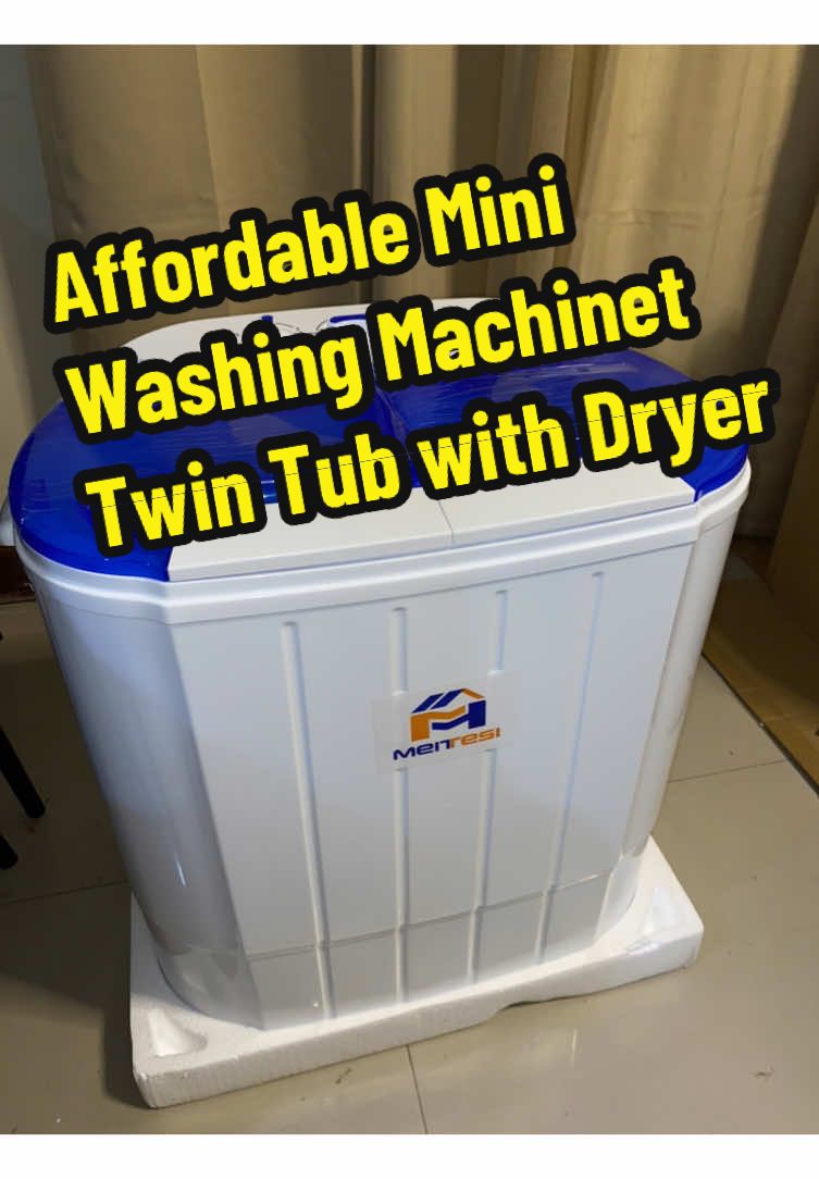 Mini Washing Machine twin tub with dryer for affordable price only‼️ #twintubwashingmachine #miniwashing #miniwashingmachine #fypシ゚ #viral @AOQU Store 