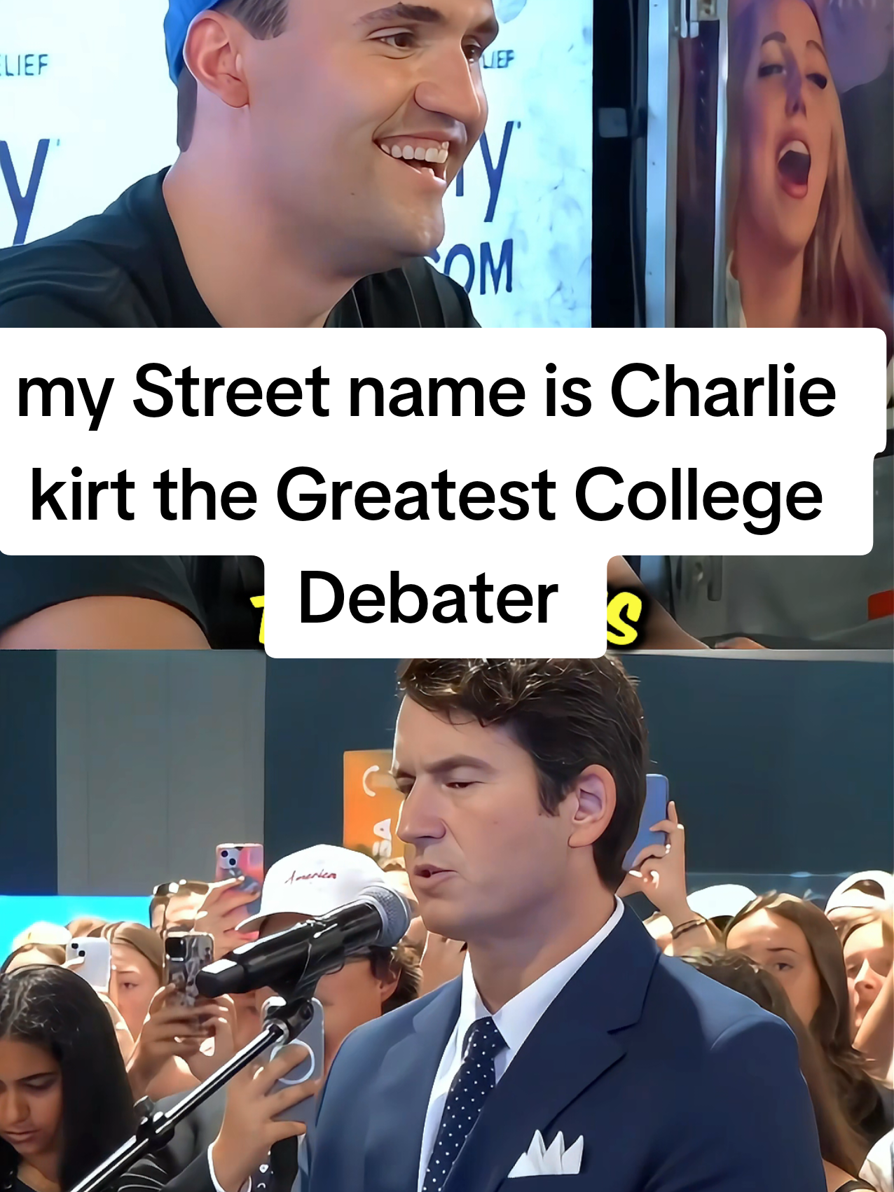 that Was So funny with This Fake Charlie kirk #charliekirk #College #fyp #politics #debate 