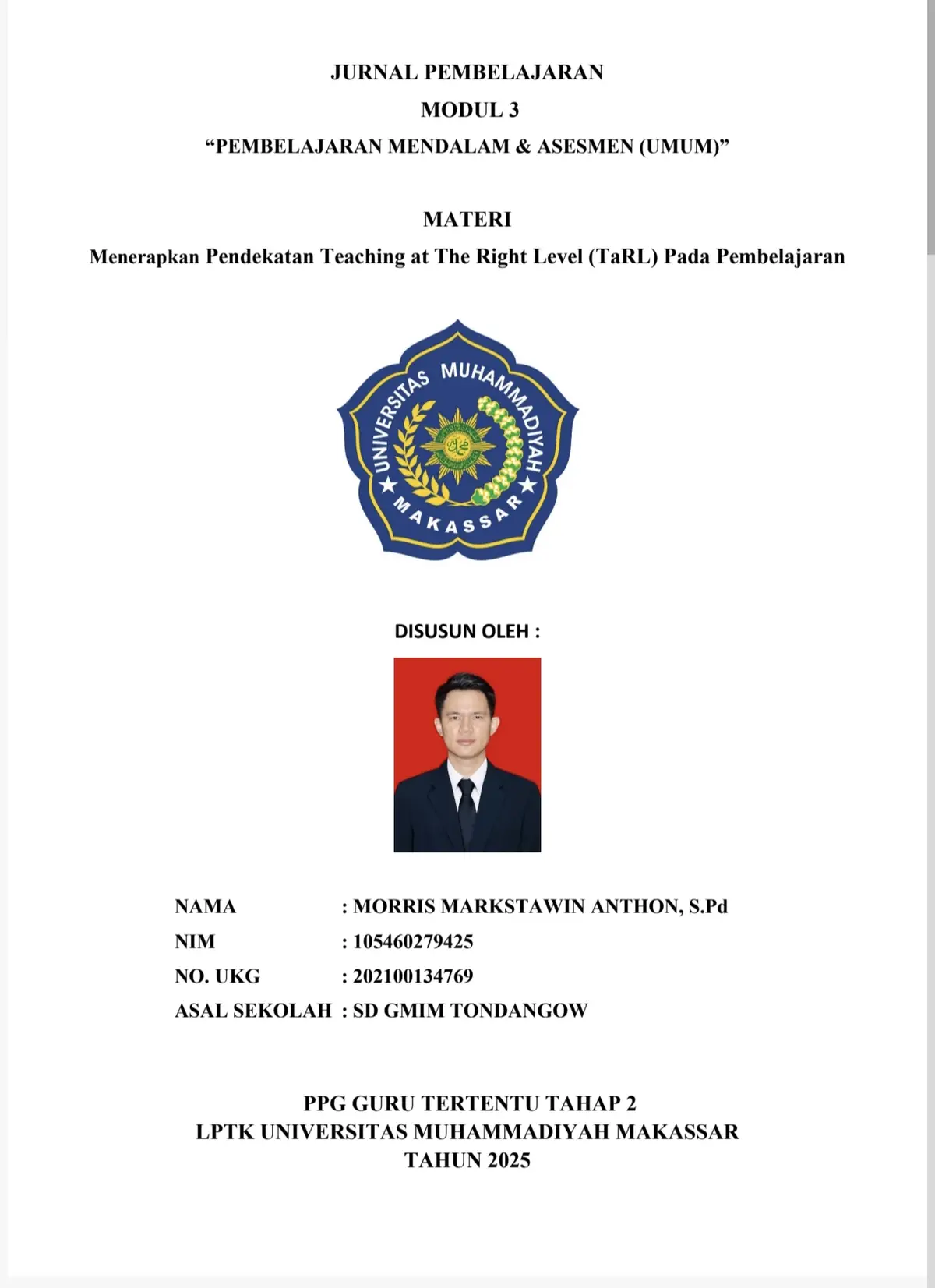 modul 3 Pembelajaran Mendalam dan Asesemen Umum tanpa Modul Ajar / RPP #ppgprajabatan  #jurnalmodul3  #jurnal  #ppg2025  #guru 