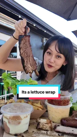 So healthy! 🥬  #bbq #brisket #barbecue #lettucewrap