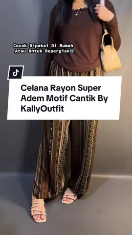 celana kulot rayon murah banget🥰 super nyaman, adem dan Flowly, dipakai di rumah oke di pakai bepergianpun keren by @kallyoutfit #celanamotif #kallyoutfit #celanarayon #kulotrayon 