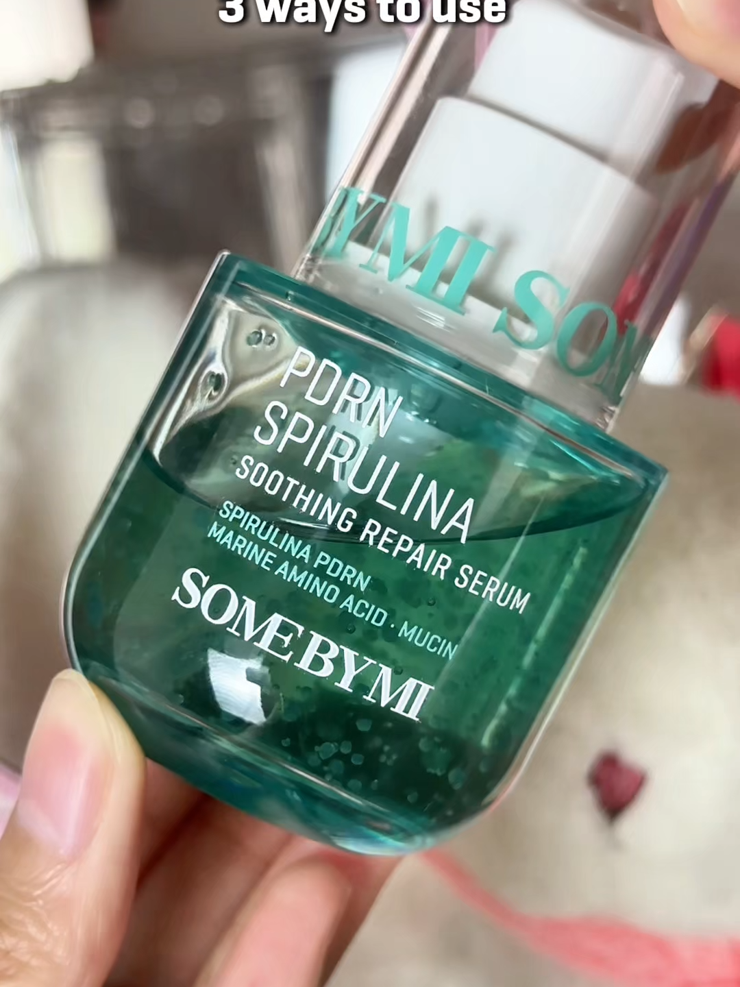 Serumnya cuma satu, tapi fungsinya segudang 💧✨ Begini cara pakai PDRN Spirulina Soothing Serum biar hasilnya maksimal! #SomeByMi #PDRNSerum #SkincareRoutine #KoreanSkincare #VeganPDRN