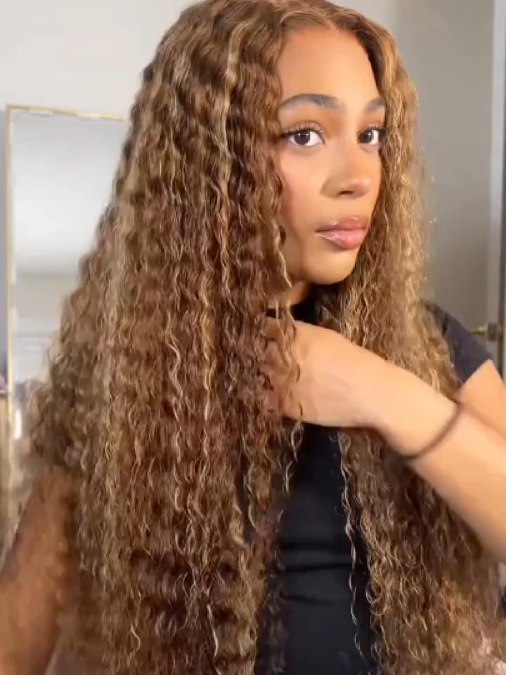 #huamnhairwigs #deepwavefrontal #wigs #honey #huamn #highlight #13x6frontalwig #wig