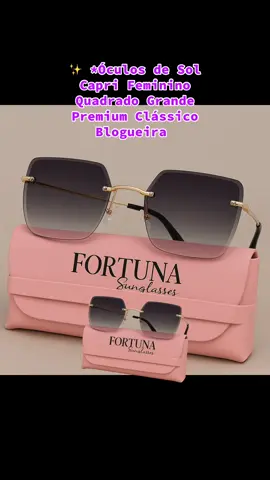 ✨️ *Óculos de Sol Capri Feminino Quadrado Grande Premium Clássico Blogueira Com Case uv400* ❌️ DE: _~R$ 99,98~_ ✅️ POR: *R$ 62,99* 🛒COMPRE AQUI 👇🏽 https://s.shopee.com.br/10sgg7y5fl #oculus #oculosdesol #oculosblogueira #shoppe #linknabiio 