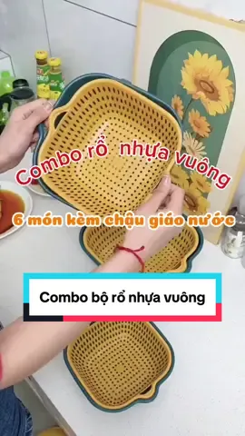 Bộ rổ vuông – rửa gì cũng tiện, để đâu cũng gọn 🥗 #roruavuong #huongnham   #dungcutienich #giadungtienloi #ronhua 