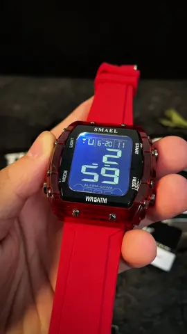 Cool simple transparent barrel-shaped fashion men's watch, multi-function sports electronic watch, luminous and waterproof, alarm clock chronograph watch for men#men #SMAEL #fyp #Cool #WATCH 