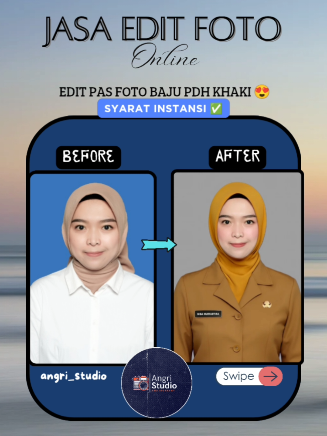 buat kakak yang mau edit pas foto baju pdh khaki bebas request bisa hubngi kami ya kak, semua request bisa kami kerjakan ☺️👍 info pemesanan bisa cek n0 wea di bi0 ya #editfoto #editpasfoto #syaratkerja #khaki #pdh 
