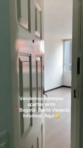 VENDEMOS HERMOSO APARTAMENTO  📍Bogota - Barrio Venecia  Dirección: Carrera 68d No. 40 53 sur.  Área: 50,83 (Construida)  Torre: 6  Apartamento: 301  Garaje: Comunal  Sala Comedor Cocina Integral  2 Alcobas  2 baños  Estudio Con acábados  Zonas Comunes: Parque infantil, gimnasio  Estrato 2  Precio de Venta $260.000.000 CITA PREVIA Informes aquí 👍 Para mayor información escríbeme Por whatsapp 3214133971 Eliana Melo  #bogota #bienesraices #bienesraicesbogota #inmueblesenventa #viral 