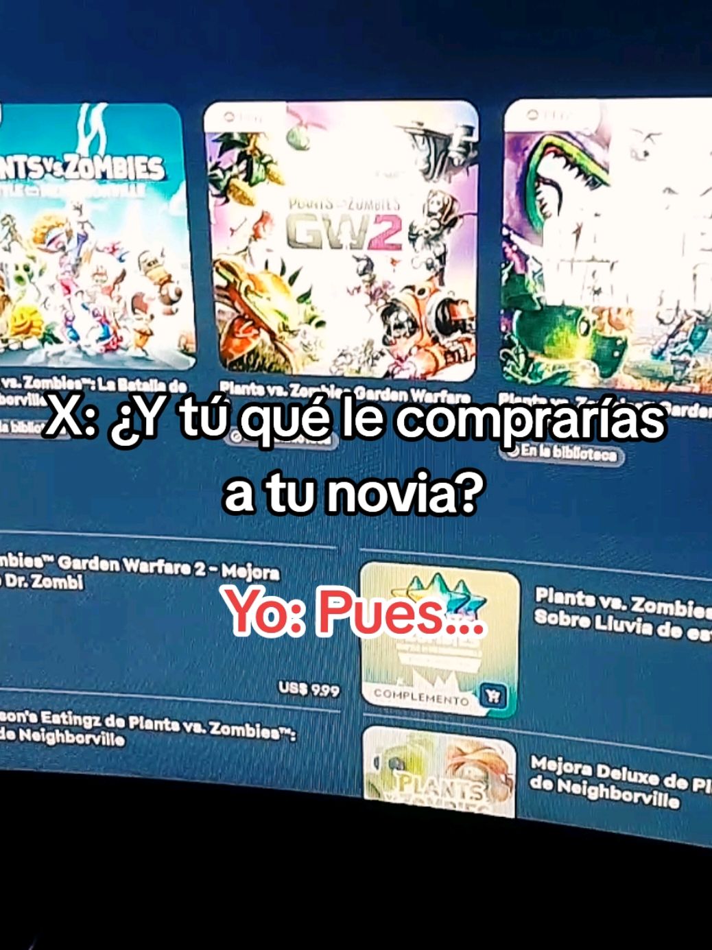 Tocará comprarle todos los juegos de PvZ para jugar con ella, no hay de otra 🦥💜 Pero por mientras me quedo jugandolos todos yo solito :v 🗣️🔥 #fyp #pvz #pvz2 #pvzgw2 #parejas 