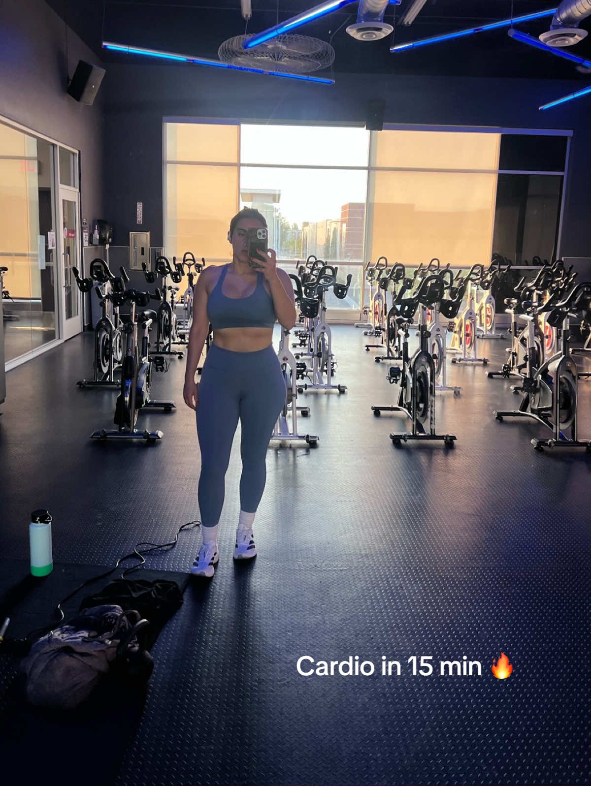 Quick & effective cardio workout before work 🔥 outfit by @Fabletics  #gymbeforework, #morningroutine, #fitnessmotivation, #earlyworkout, #healthylifestyle