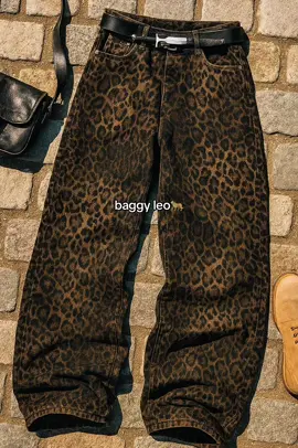 baggy jeans leopard🐆 #baggyjeans #baggystyle #baggyoutfit #rekomendasi 