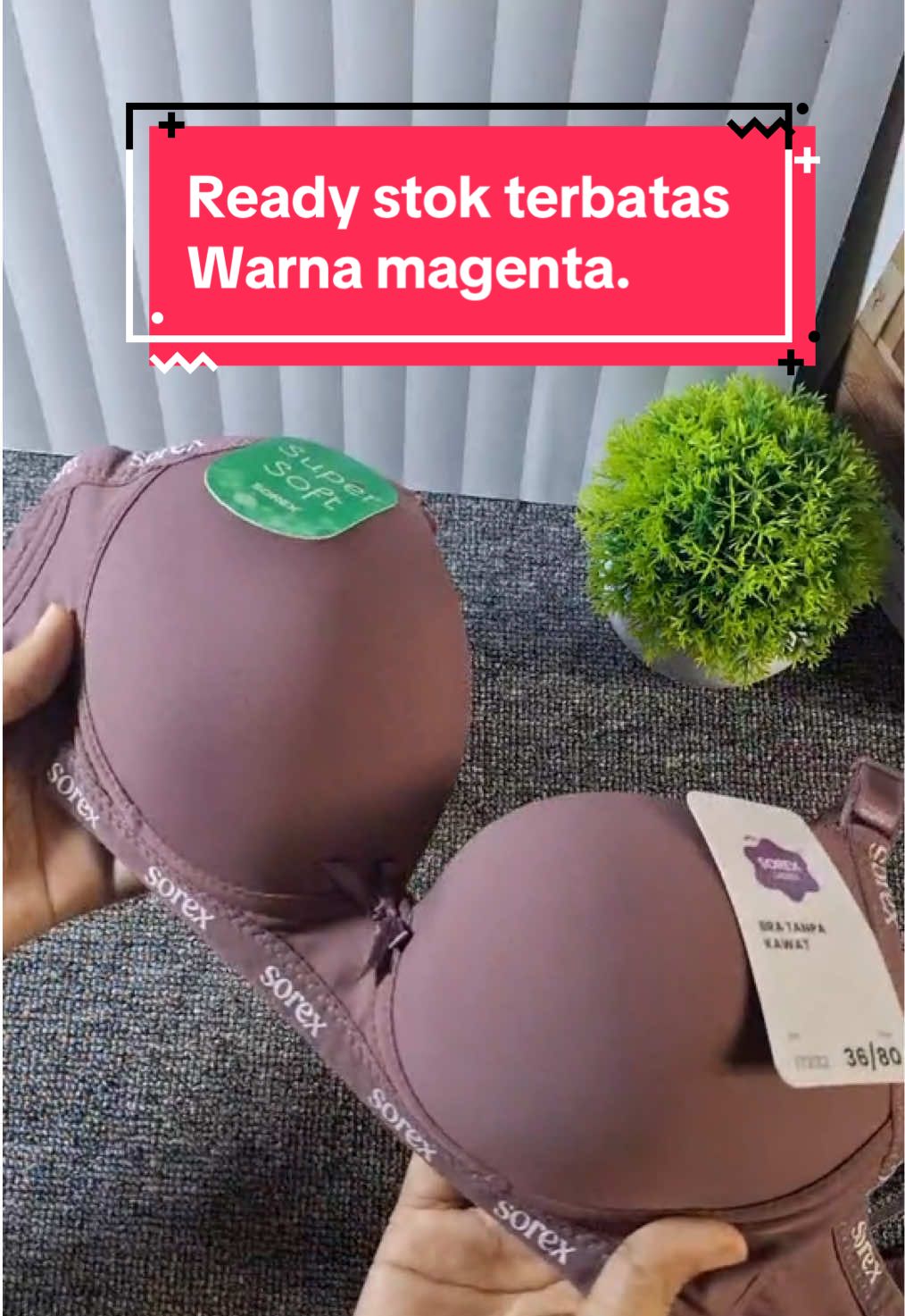 Ready stok bra sorex warna magenta sebest seller ini. Stok terbatas. #bra #sorex #sorexpilihanterbaik #gajiansale 