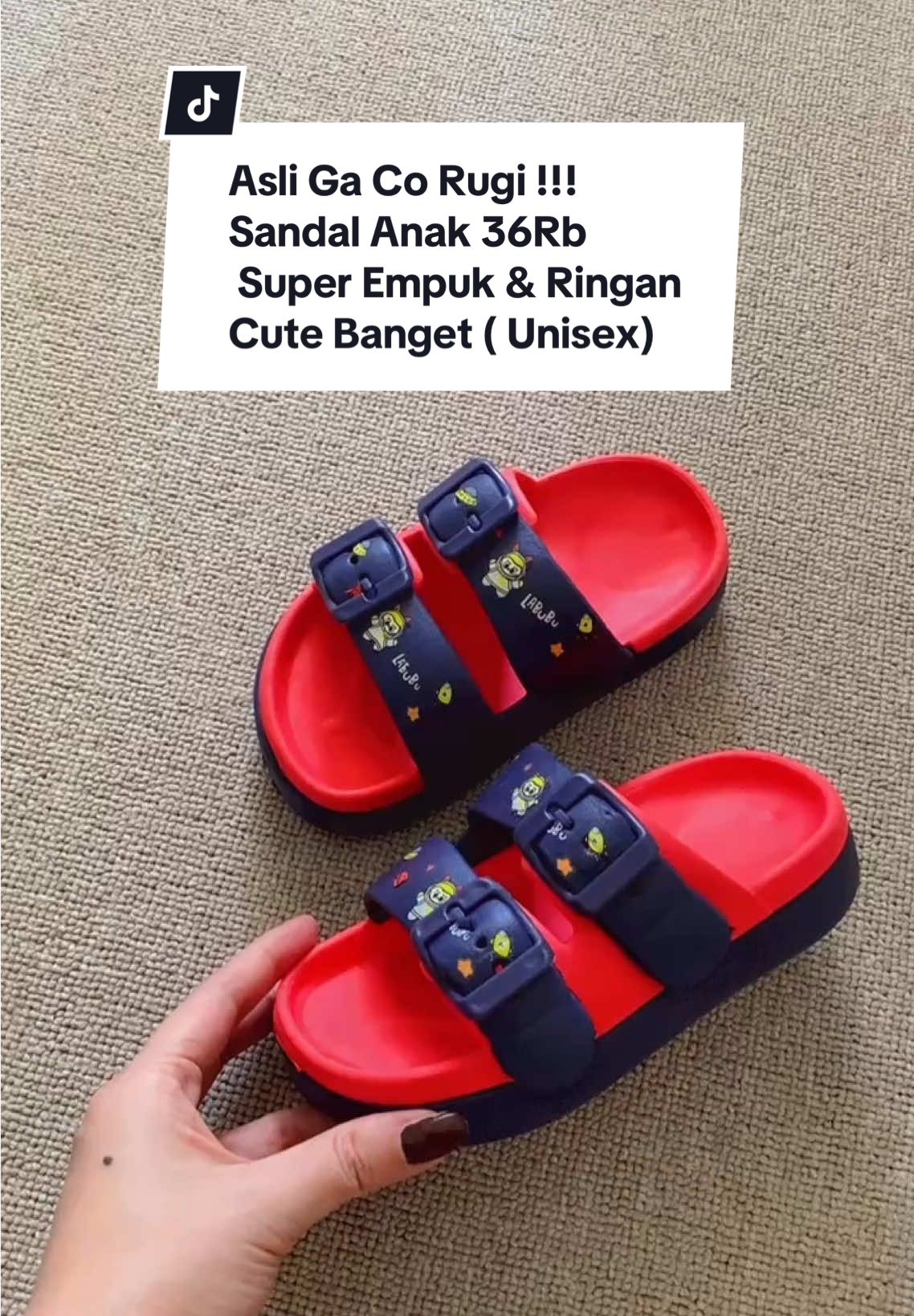 Wajib Co sih , Empuk , ringan & Design menarik , kece banget super cute  #modalkontendoang #fyp#sandalanak#sandalselopanak #selopanak  