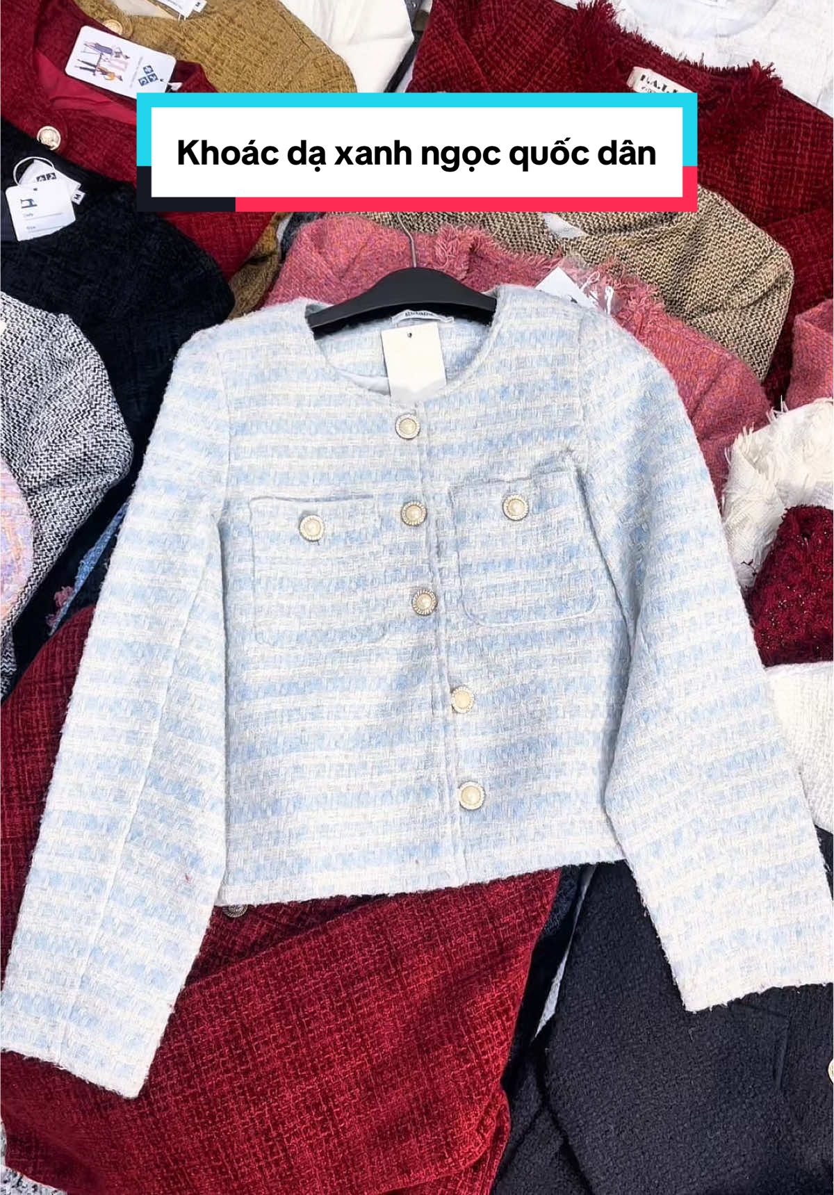 Khoác dạ tweet xanh ngọc  #aokhoacda #hàngquảngchâu #aokhoacdep #aoda #xuhuong 