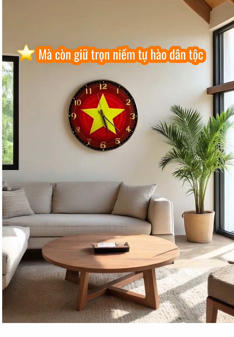 Không chỉ xem giờ – đây còn là món quà tinh thần đầy tự hào cho mỗi gia đình Việt ❤️ #dongho #donghotreotuong #quatangynghia #yeunuoc #decornhadep 
