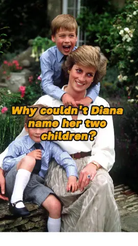 Why couldn't Diana name her two children?#diana#princewilliam#royalfamily#usa #fyp#foryou #celebrity