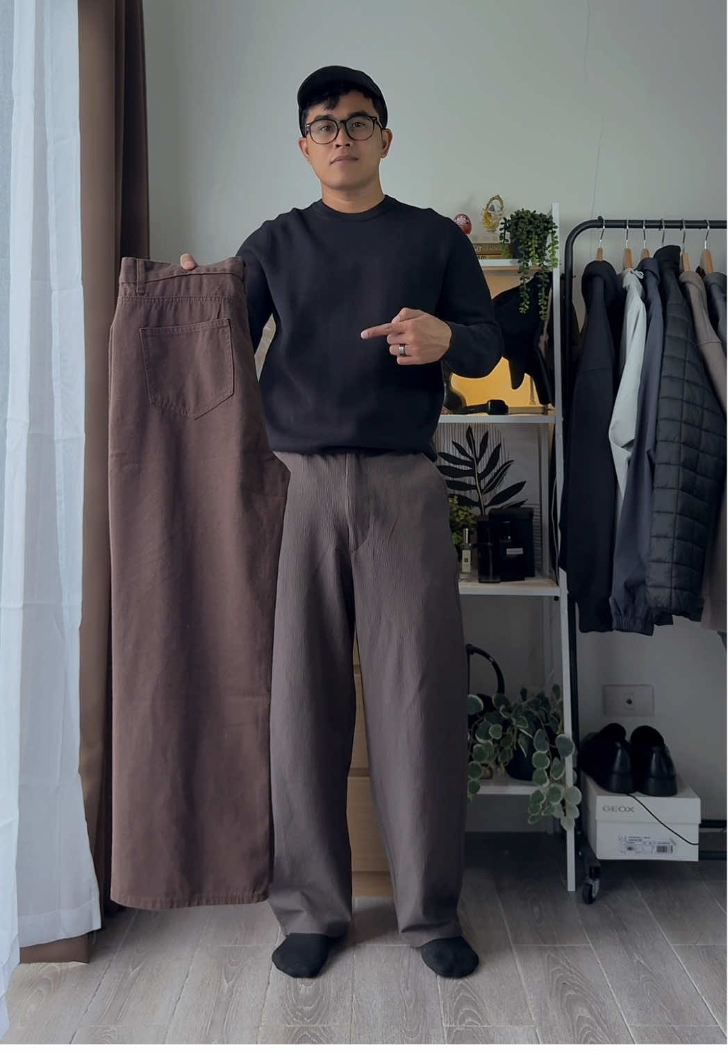 Brown Wide Leg Pants 😮‍💨 #widelegpants #brownpants #widefitpants 