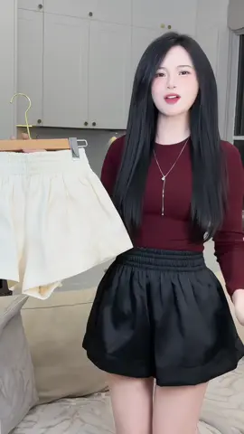 Quần short đùi tafta cạp chun dáng A #champhanreview #shorts #tafta 