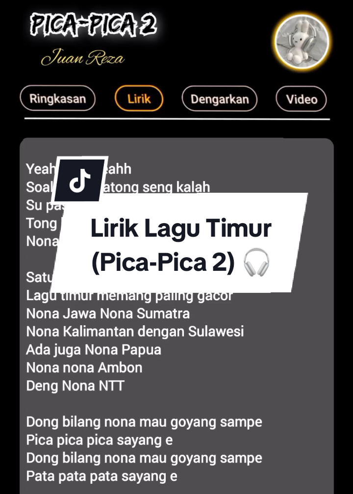 Lirik lagu timur 