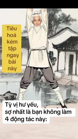 Tỳ vị hư yếu khiến bạn ăn uống kém ngon, bụng dễ đầy và luôn mệt mỏi. Chỉ với 4 động tác đơn giản mỗi ngày, bạn có thể hỗ trợ tiêu hóa, tăng năng lượng và cải thiện sức khỏe.#LưuVideoĐểTập #TỳVịKhỏe #TiêuHóaTốt #SứcKhỏeMỗiNgày #ĐôngYDưỡngSinh   