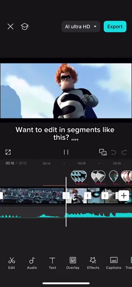 how to edit in segments on capcut#CapCut#howto#tutorial#editing#fyppppppppppppppppppppppp 