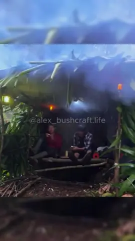Rainstorm Camping #bushcraft #build #camp #camping #survival #shelter #wildlife #Outdoors #outdoor #viral #fyp