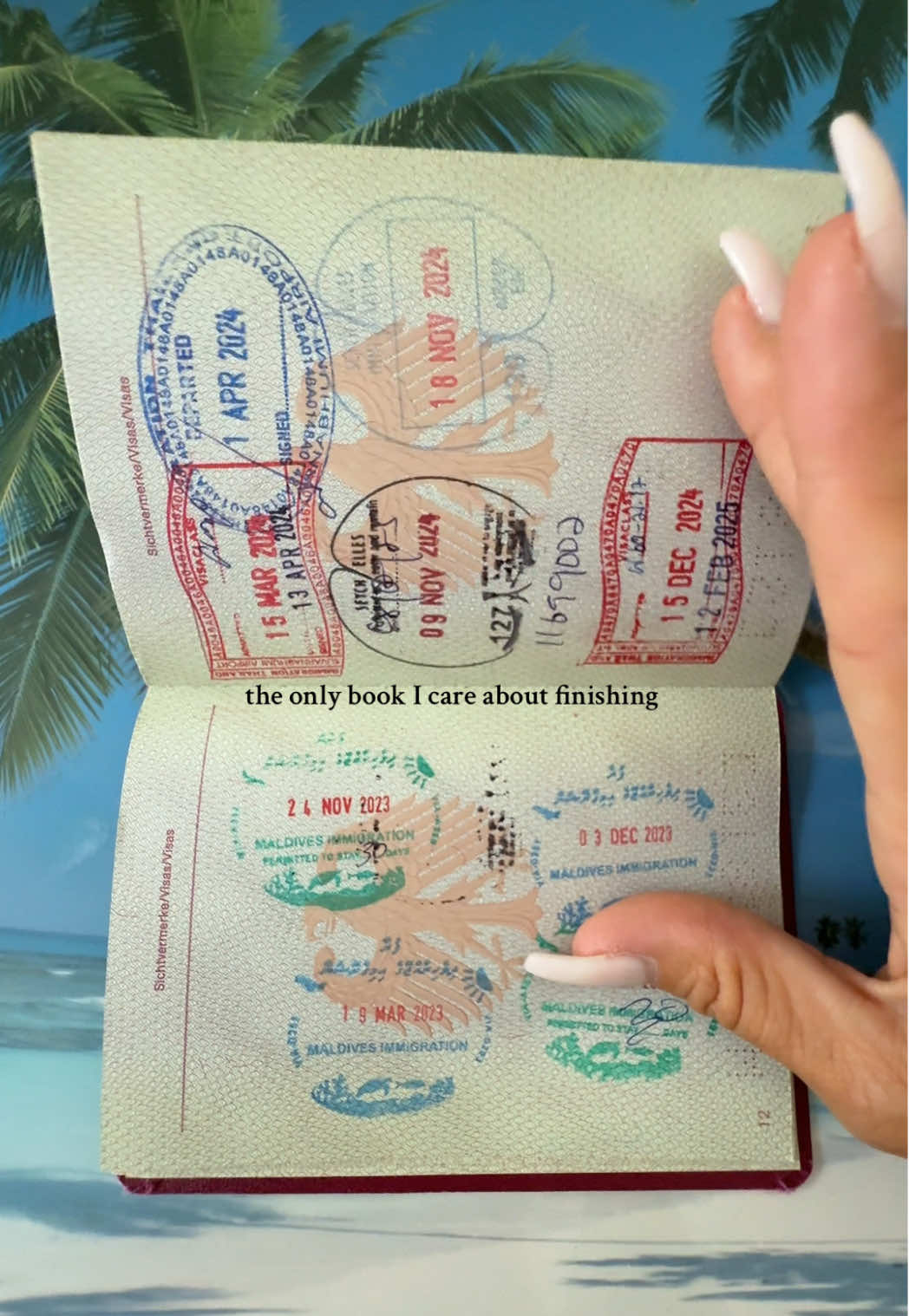 PASSPORT GOALS ✨ happiest when… ✈️🌊🏝️🐚  - #passport #traveladdict #passportstamps #catchingflights #travelbucketlist 