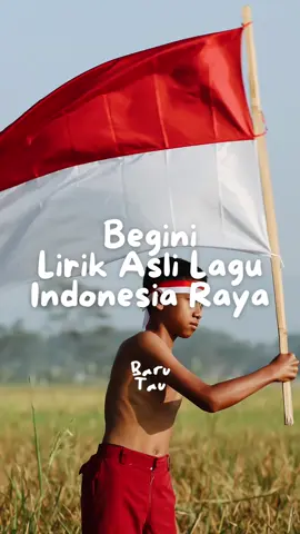 Ternyata seperti ini lagu Indonesia Raya yang asli. Indah banget liriknya ya? Seperti doa. Jadi merinding dengernya!#indonesia #indonesiaraya #17agustus #merdeka  #creatorsearchinsights 