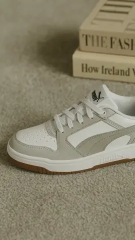 PUMA Sepatu Sneaker Rebound V6 Low White-Gray-Black #sepatu #puma #sneakers #unisex #original 