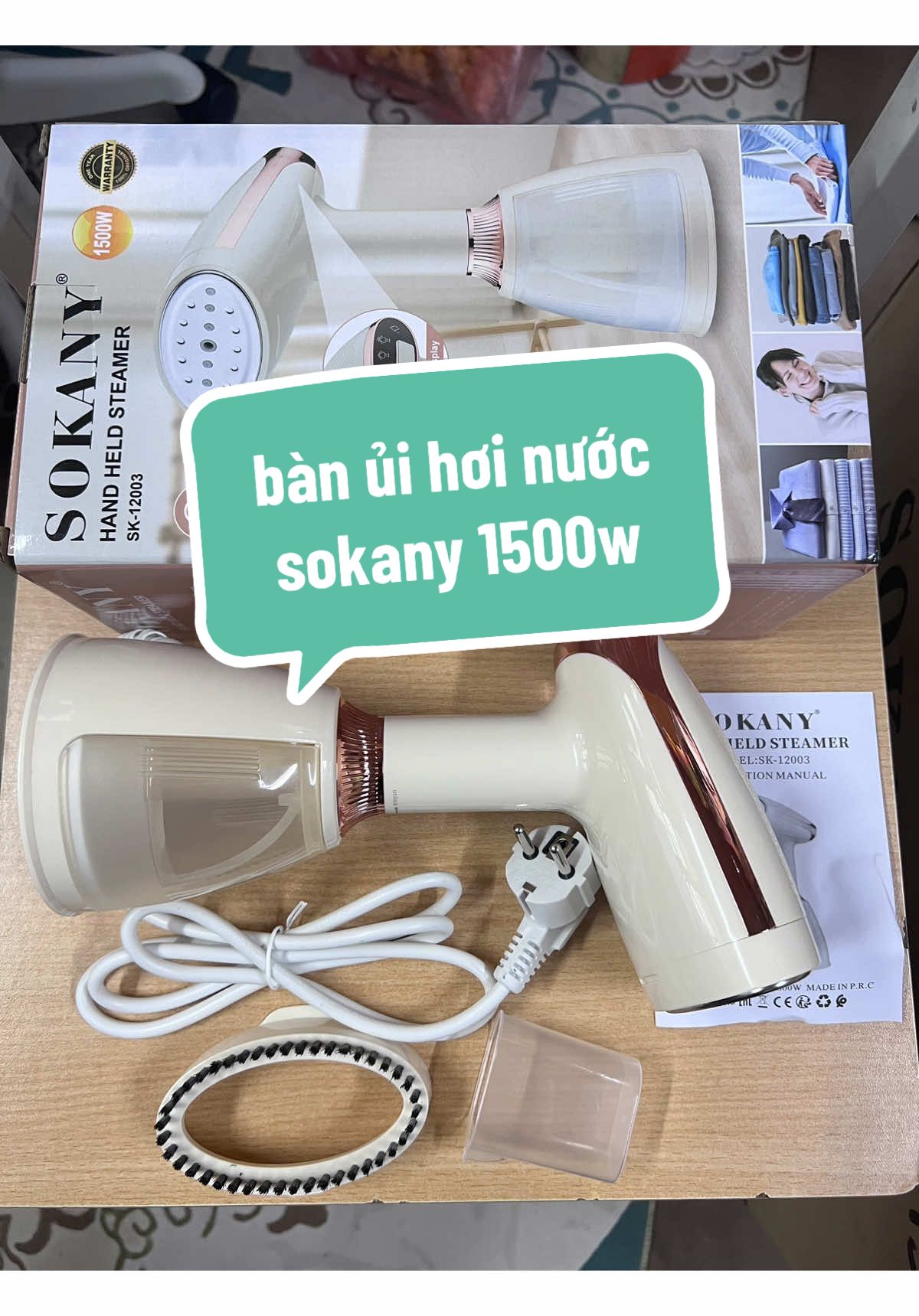 bàn ủi hơi nước sokany 1500w #banuihoinuoc #banuihoinuoccamtay #banuicamtay