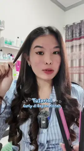 Tutorial nyatok dirambut kanan ni biar gasalah lagi, btw ini curly keluar yaaa #tutorialcurly #catokcurly #tutorialnyatok 