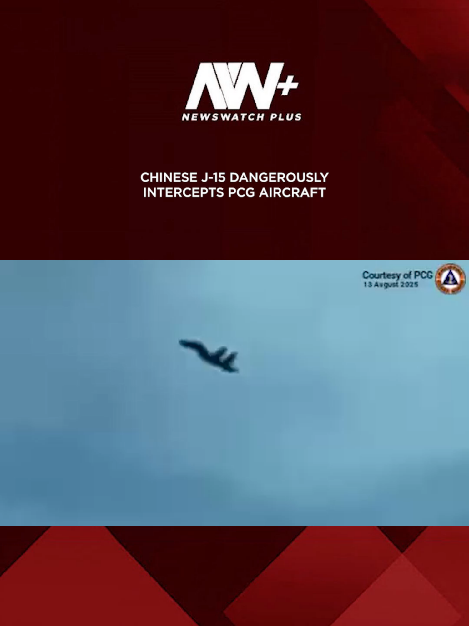 The Philippine Coast Guard says a Chinese fighter jet dangerously intercepted its caravan aircraft during a maritime domain awareness flight over Scarborough Shoal. PCG West Philippine Sea spokesperson Jay Tarriela says the Chinese jet tailed the aircraft for over 20 minutes at a lateral distance of only 500 feet, before passing overhead at just 200 feet, a maneuver that posed serious safety risks to the crew. 🎥 PCG #newsph #fyp #PCG #China #westphilippinesea