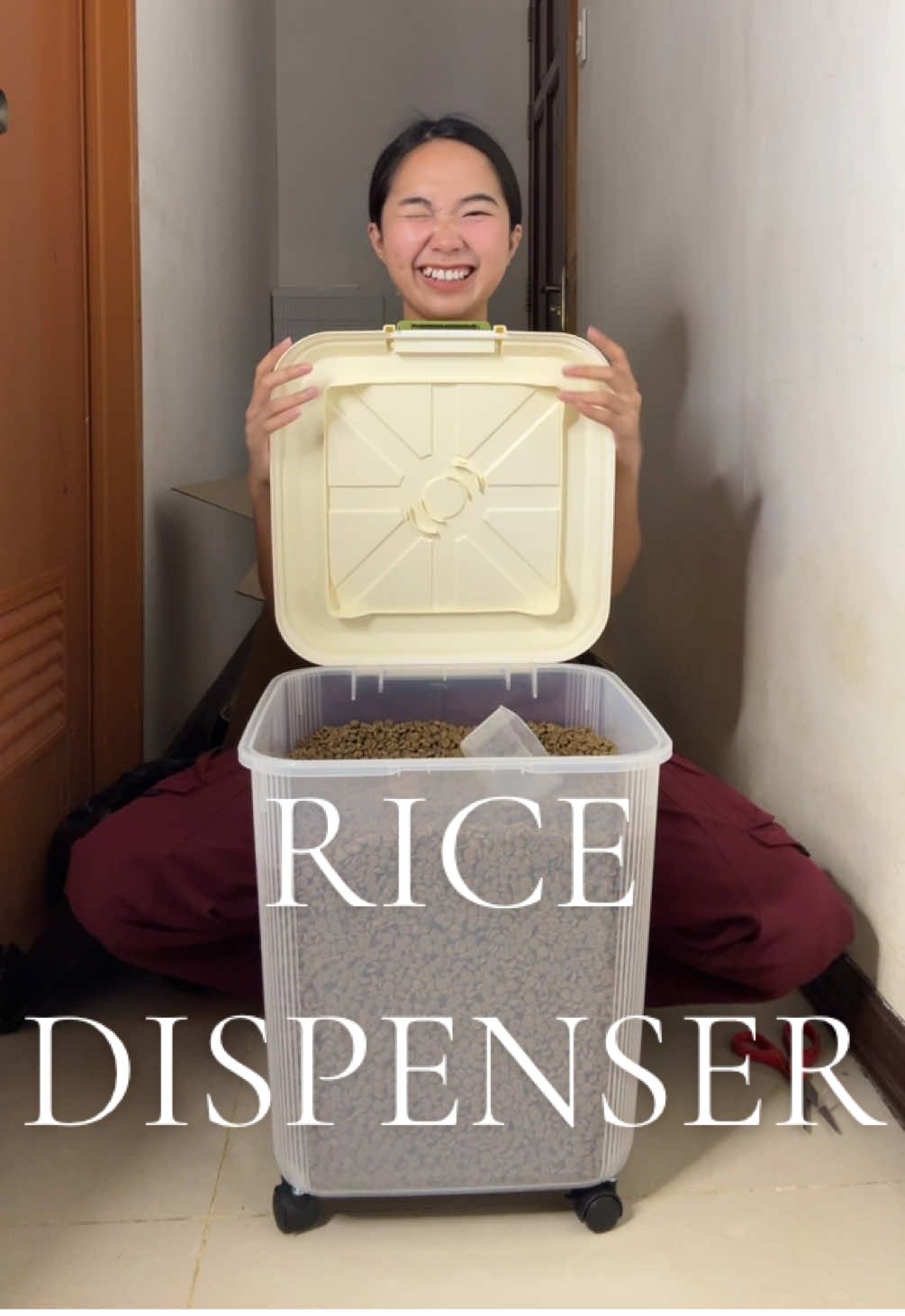 Nilalanggam ang bigas? Rice Dispenser ang kailangan mo. #ricedispenserstorage #ricedispenser #ricedispenserviral #ricedispenser25kg 