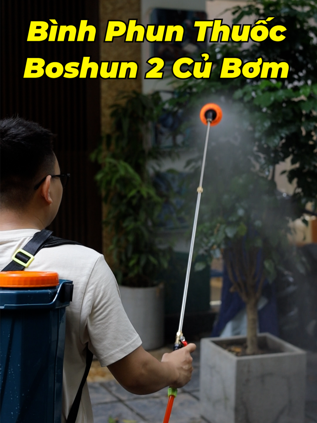 Bình Phun Thuốc Boshun 20L - Động Cơ 2 Bơm - Sử dụng pin Lithium 12V - Tặng Kèm Combo 5 Đầu phun #binhphunthuoctrusaubangdien #binhphunthuoctrusau #boshun