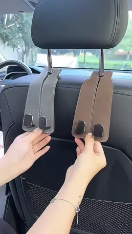 Móc đôi treo đồ sau ghế ô tô chất liệu da lộn sang trọng #phukienoto #tienichoto #trangtrioto 
