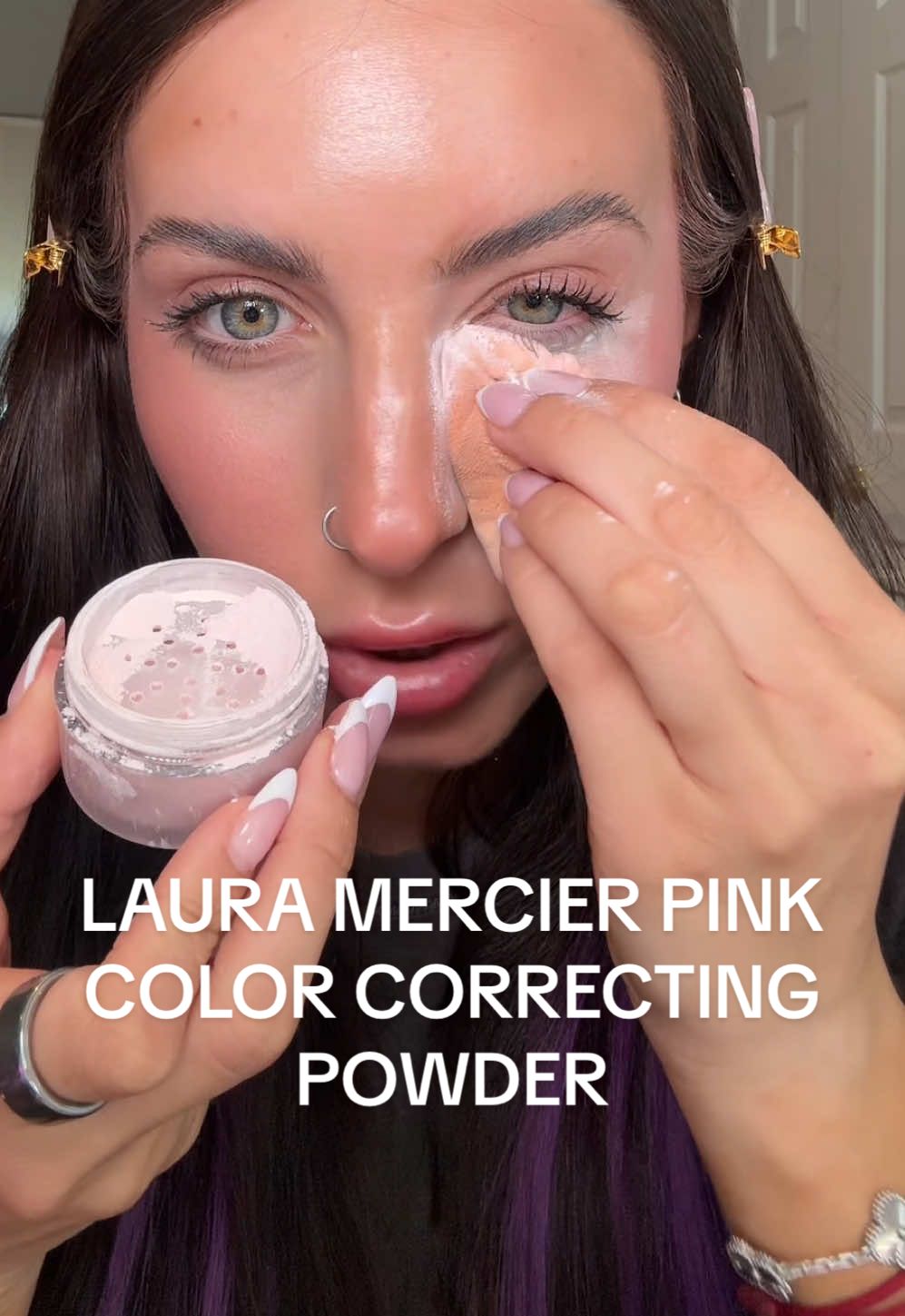 Laura Mercier FINALLY dropped a pink powder + other color correcting shades! ✨ formula is more lightweight than the of face one (this is specifically for the under eyes) to prevent any creasing or caking while illuminating dark circles 💞 I’m using “soft pink” here I really really like this formula. Beautiful baked or with a brush!! Just dropped so run! @Laura Mercier  #lauramercier #lauramercierpinkpowder #pinkpowder #secretbrighteningpowder #lauramercierpowder #loosepowder #undereyecircles #tiktokshopnewarrivals #tiktokshopcreatorpicks #ttsbeautybesties #tiktokshopbacktoschool 