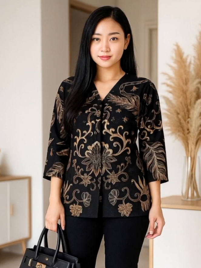 Kemeja batik wanita untuk kerja atau acara #kemejabatik #kemejakerja #batikwanita 