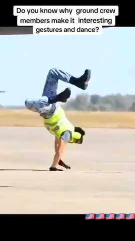 Do you know why ground crew members make interesting gestures and dance?🫡🫡👍👍#airforce #pilot #fighter #foryou #aviation #plane #military #usa🇺🇸 #tiktok 