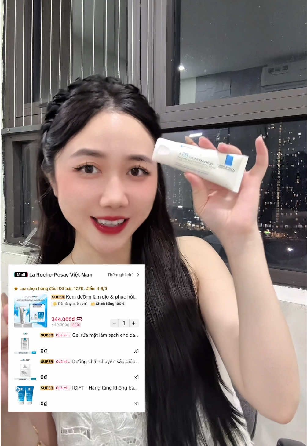 Tặng 3 quà khi mua kem phục hồi Larocheposay🩵 #kemphuchoi #kemduongda #larosposay #duongam #phuchoi 