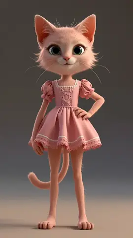 A cute pink kitty in a delicate dress is dancing, shining with joy, and spreading positive vibes💃✨😻🌸🎶💗 #catdance #cutecat #fyp #viralvideo #moodflipup 