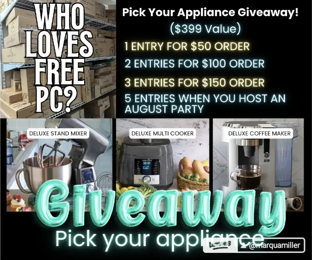 🎉🔥 BIG NEWS! 🔥🎉 Want to help out your friend who's hosting a party this month and get a shot at scoring a kitchen upgrade? 💛🙌 My team is doing something special—we're gifting a lucky shopper or host a high-end kitchen appliance valued up to $399! 🤩 You get to choose: ☕️ Coffee Maker 🍲 MultiCooker 🍰 Stand Mixer Here’s how YOU can get entered—just by supporting your host: 🛍 1 entry when you place a $50 order 🛍 2 entries with a $100 order 🛍 3 entries with a $150+ order 🎉 5 entries if you decide to host your own party (must start by Aug 29!) 📅 All entries must be in by August 31st ✨ One participant will be selected in early September! 👉 So whether you’re grabbing a few kitchen faves or saying YES to your own fun party, you’ll be part of something exciting—and your host will totally thank you! 💛 Drop a “ME!” if you want the shopping link or info on hosting! #​SupportYourHost #​KitchenGoals  #​PamperedKitchen #Lemon8 
