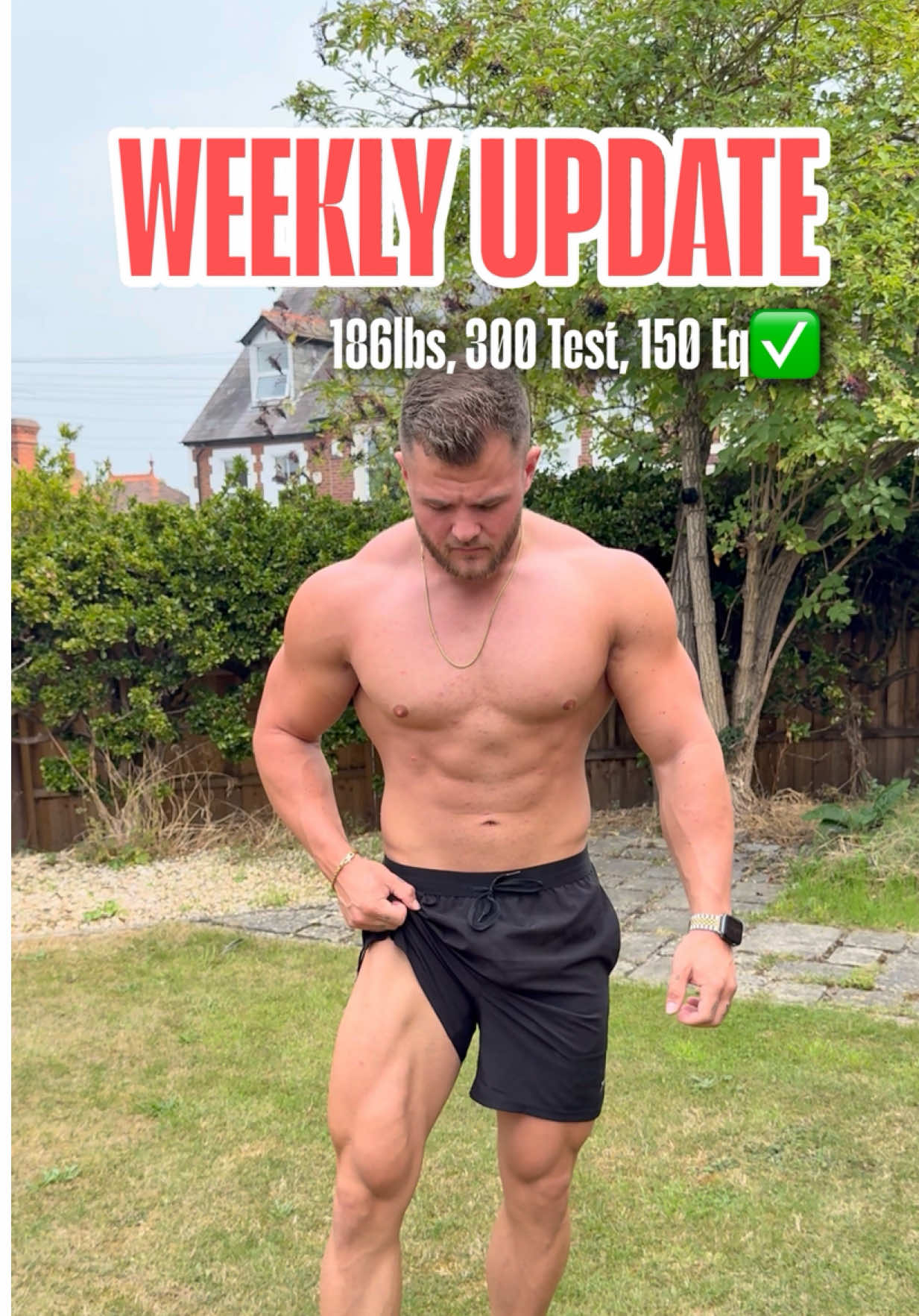 Steroid Update Weekly💉- 186lbs, 300 Test e, 150 Eq ✅ DM ME FOR COACHING📲 #fyp #foryoupage #steroidupdate #steroidcycle #steroidtalk 