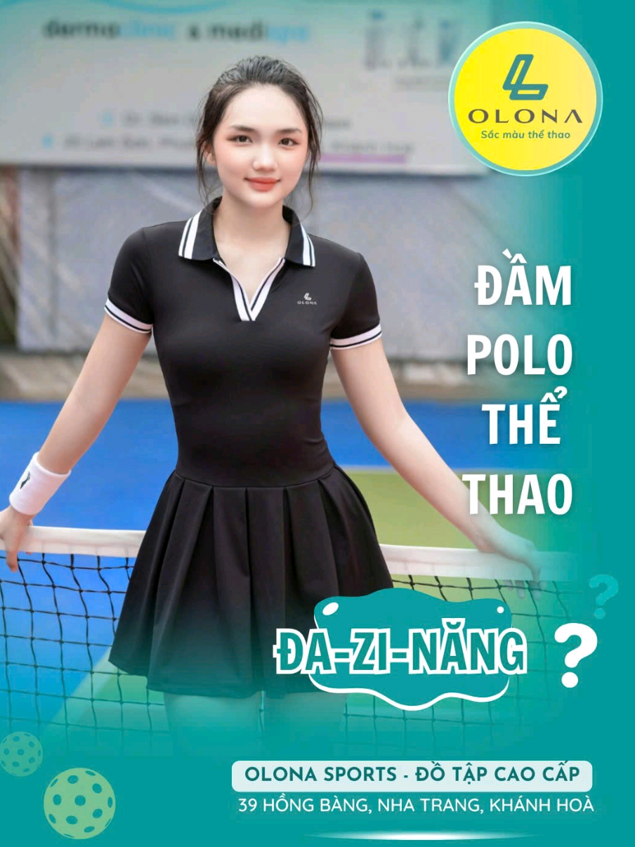 ĐẦM POLO Olona – xinh từ nhà tới sân tập ✨💙 👗 Form ôm eo tôn dáng • Váy xếp ly uyển chuyển • Kèm quần bảo hộ tiện lợi 🤍 Mấy chị Inbox ngay để chốt đơn liền nha🤏🛍 #dampolo #tennis #olonasports #dotapcaocap #pickleball 