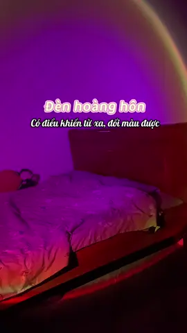 Đèn hoàng hôn chill chill này bấm đổi màu tuỳ ý được nha mn có 16 màu lận #denhoanghon #denhoanghondecor #denled #denleddoimau #fyp 