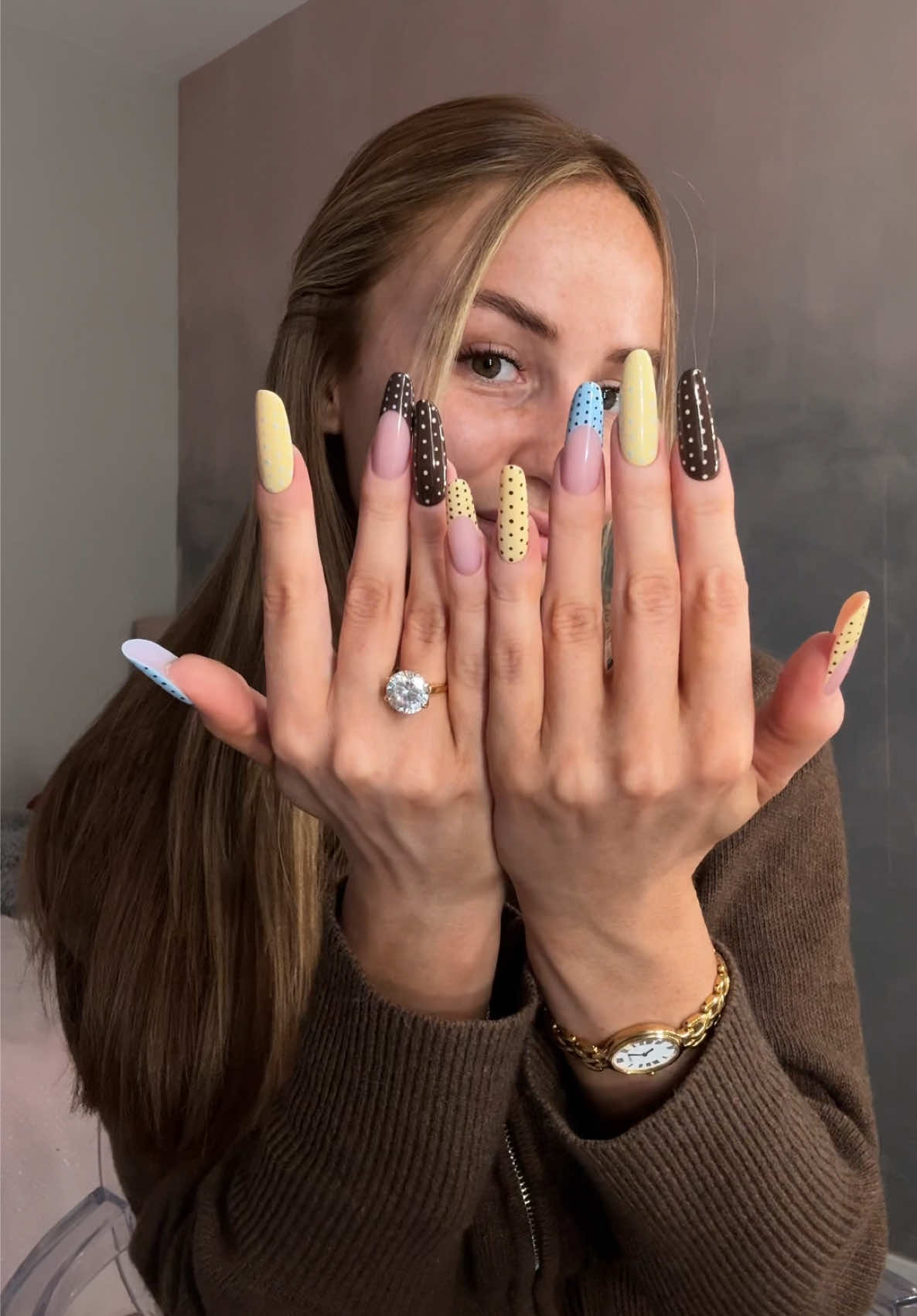 zaległe polka dot summer nails 💅🏼 #nails #nailsinspo #summernails 