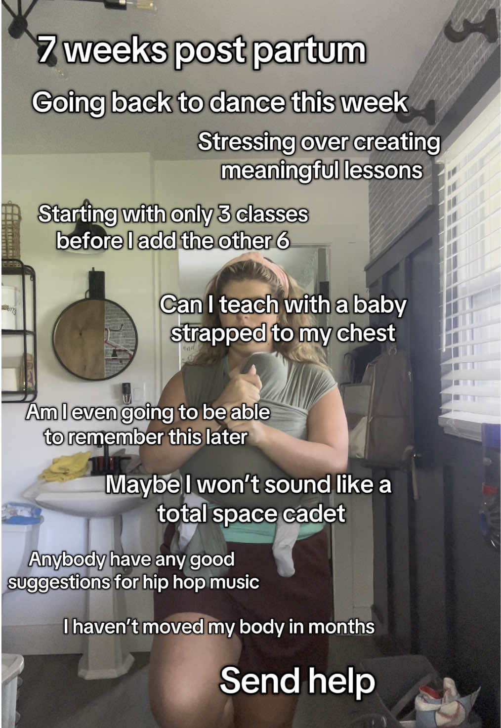 Over here taking 5 hours to plan a 1 hour class 🫠 #postpartum #danceteacher 