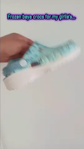 Frozen themed baya crocs. Size 1, R500.00 #foll️owme❤❤❤ #originalcrocs #crocsnation 