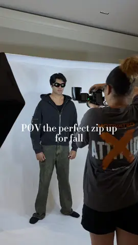 Perfect Zip up for fall! ORDER NOW on Tiktok Shop #clothingbrand #fashion #fyp #viral #fashion #streetwear #model ##photoshoot##abcxyz##businessowner##zeze