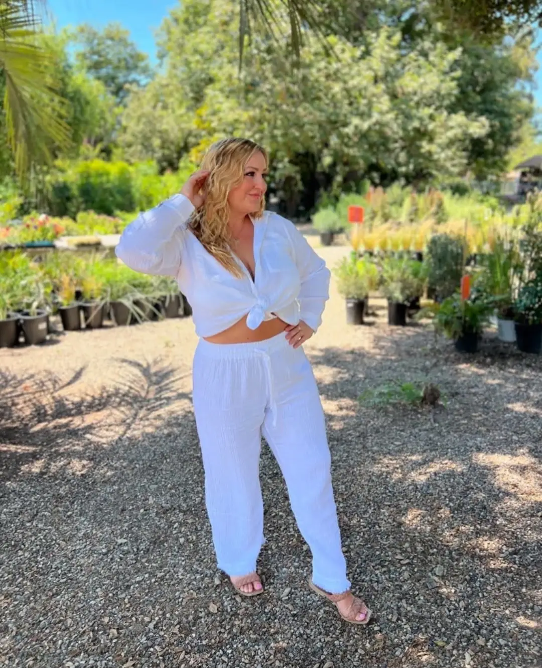 One of my favorite Spring/Summer 🤍 #springootd #summerootd #whitelinen #viral 