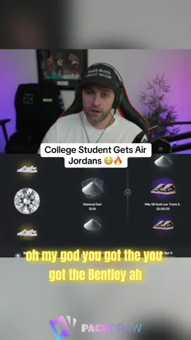 College Student Gets Air Jordans 😳🔥 #kickstreaming 